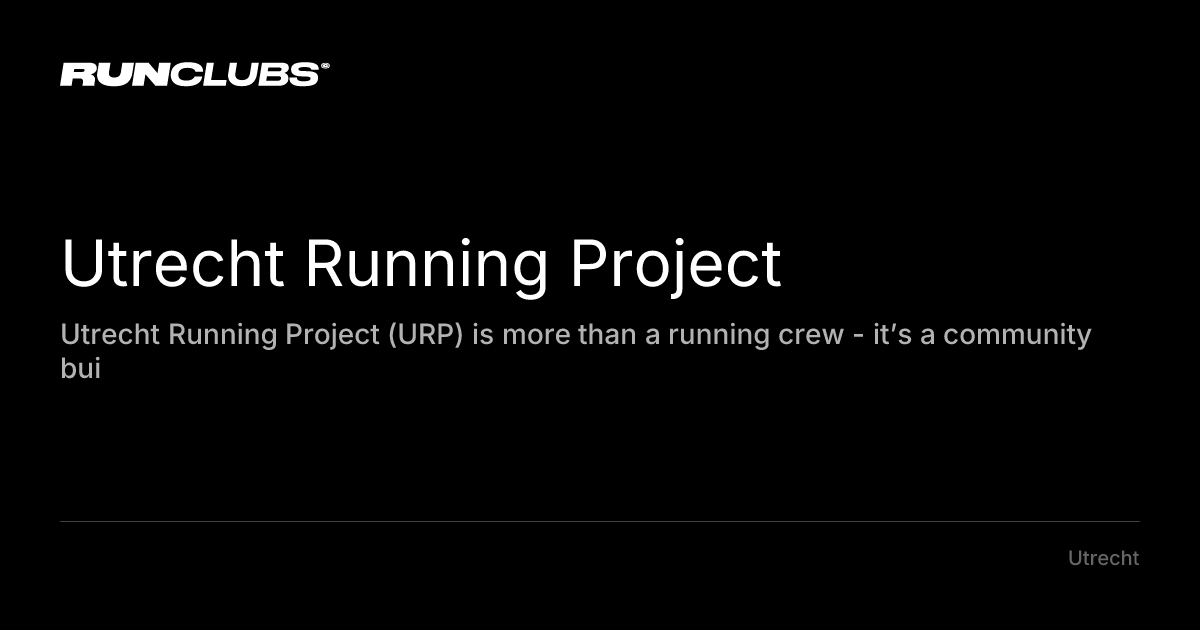 Utrecht Running Project: Monday & Tuesday runs in Utrecht | RunClubs.nl